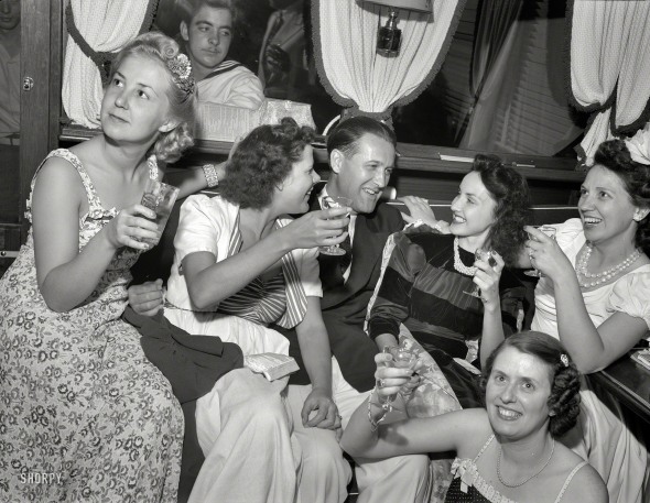Detroit Yacht Club, Venetian Night Party. 1940.